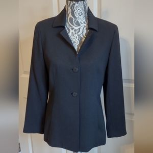 Doncaster Signature Black Wool Blazer EUC